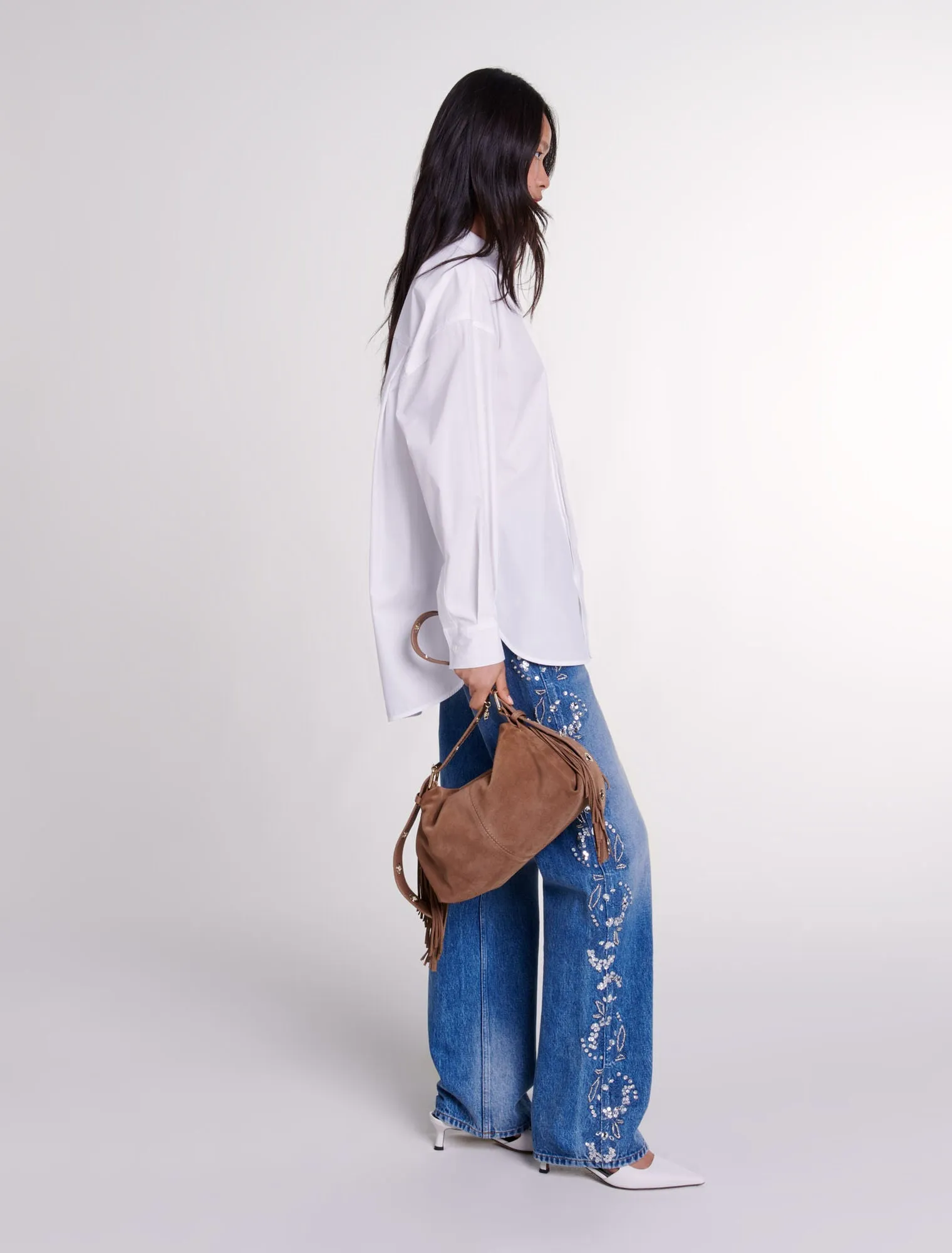 Oversized poplin shirt