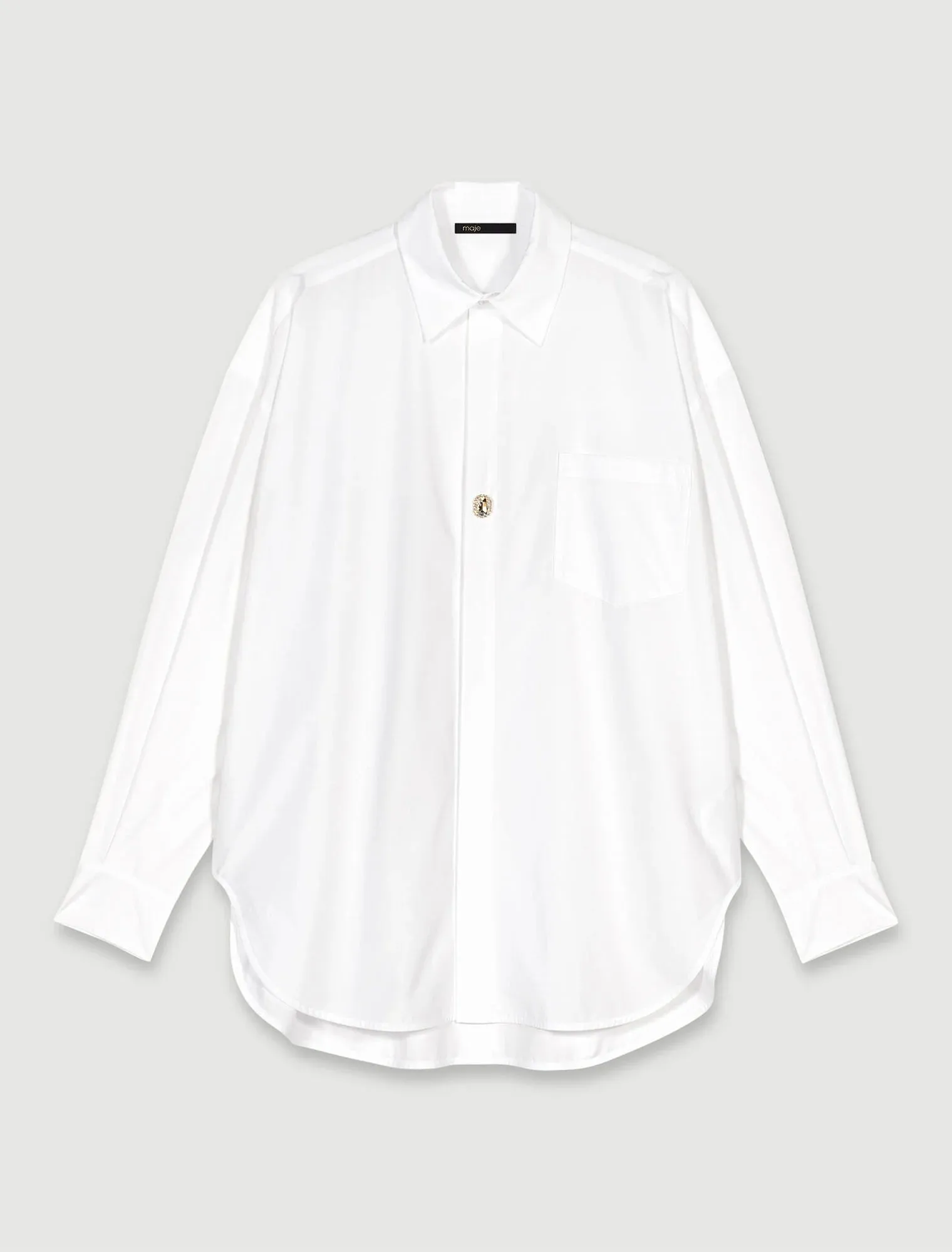 Oversized poplin shirt