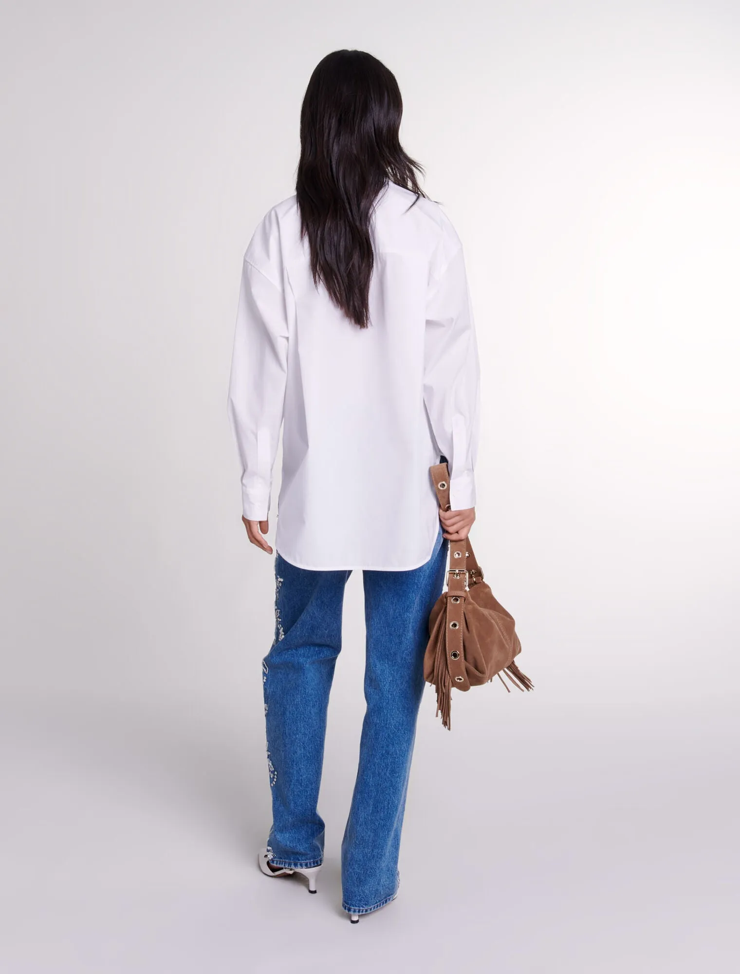 Oversized poplin shirt