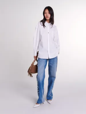 Oversized poplin shirt