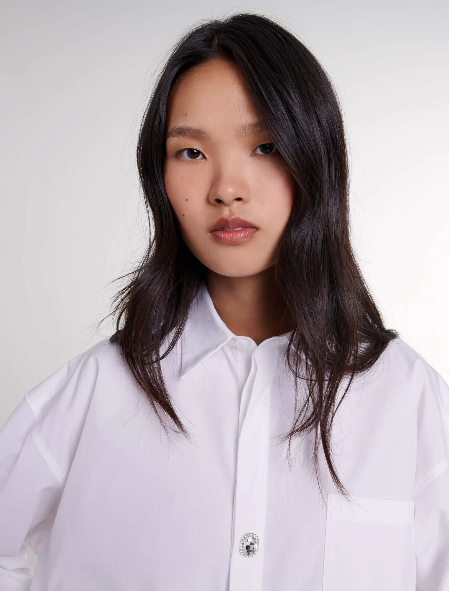 Oversized poplin shirt