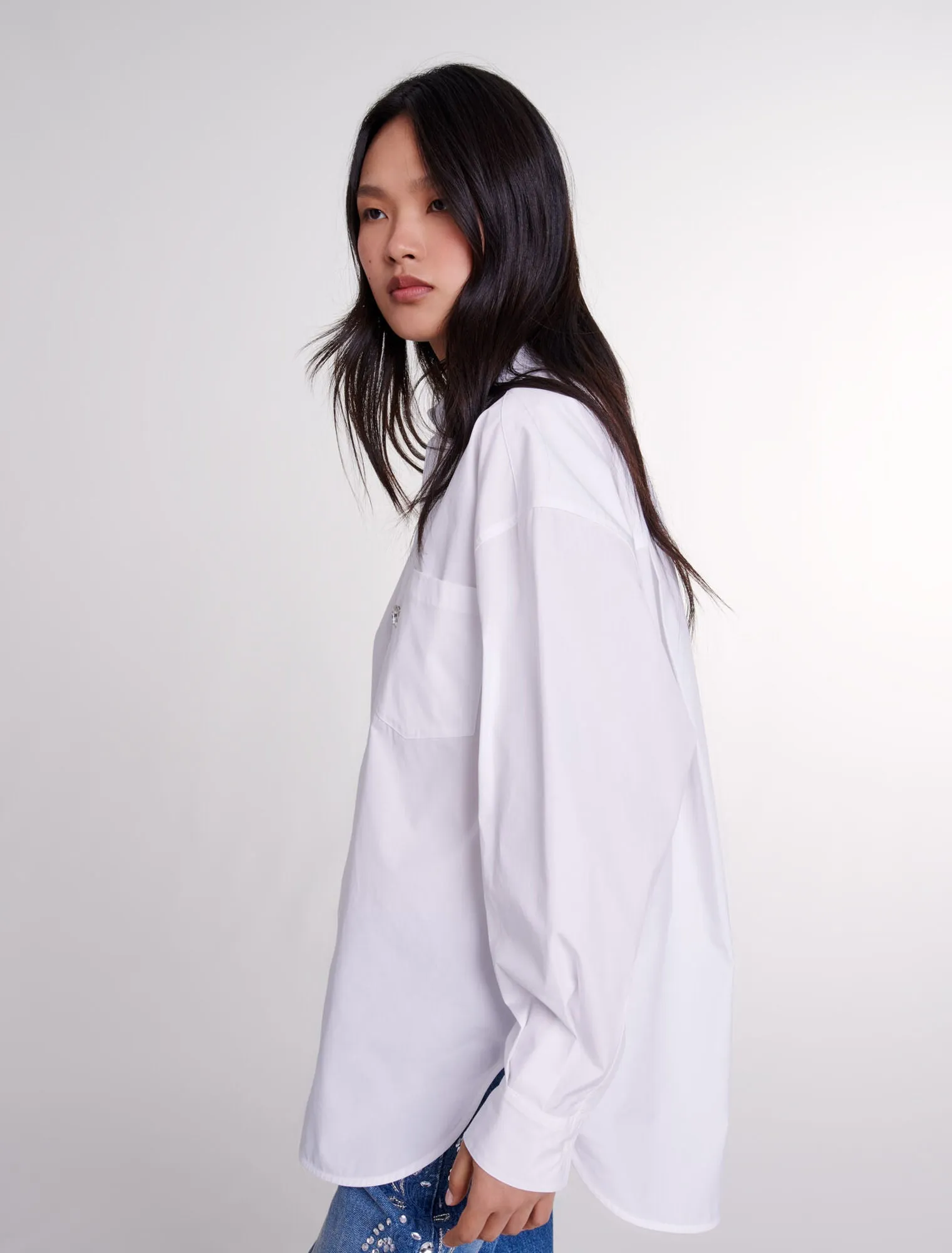 Oversized poplin shirt