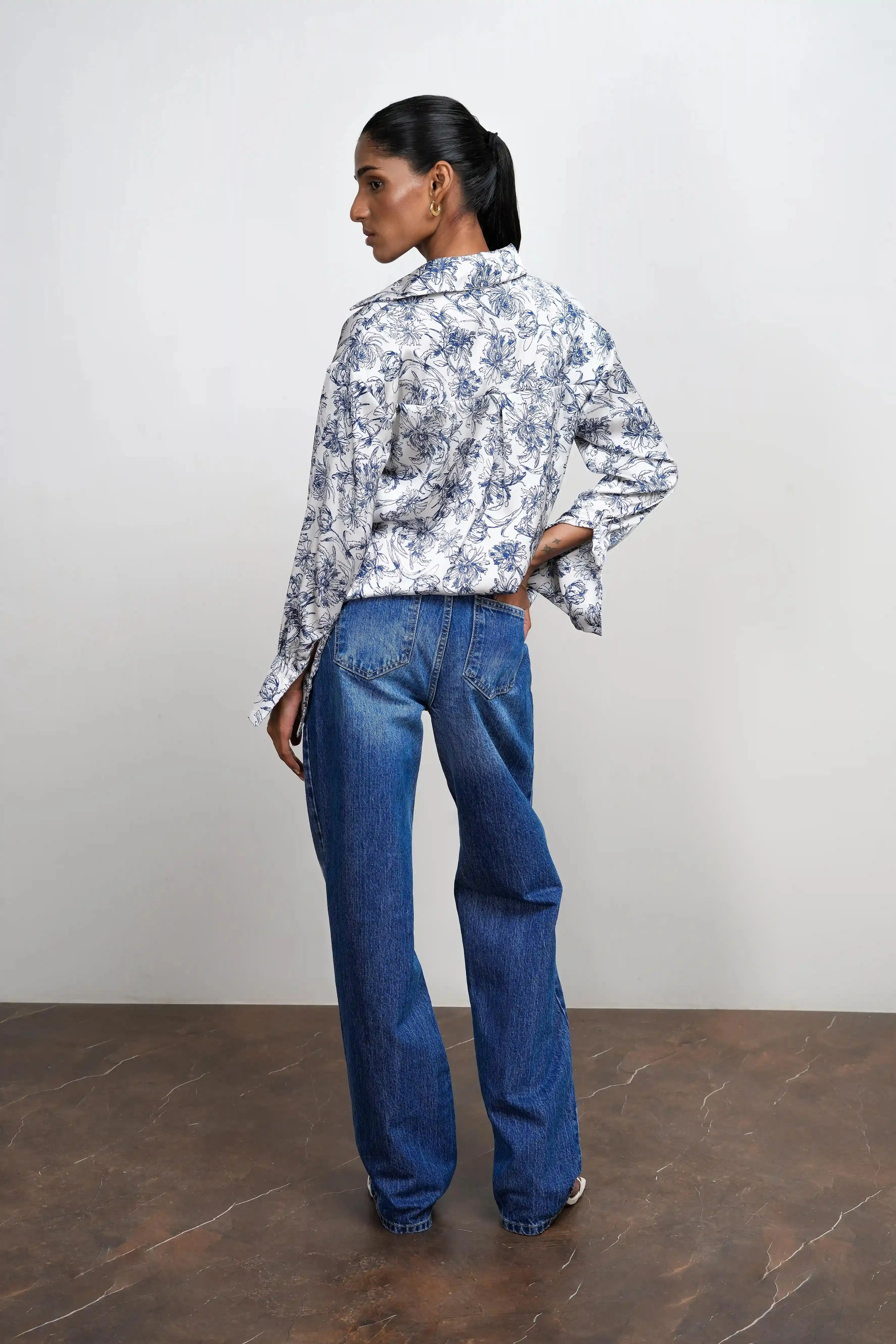 Printed Satin Shirt