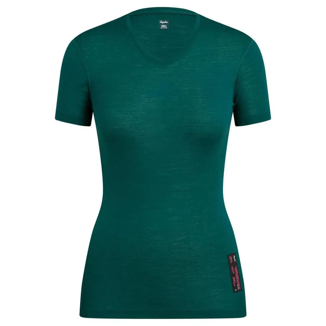 RAPHA Women Merino Base Layer short sleeve - Green