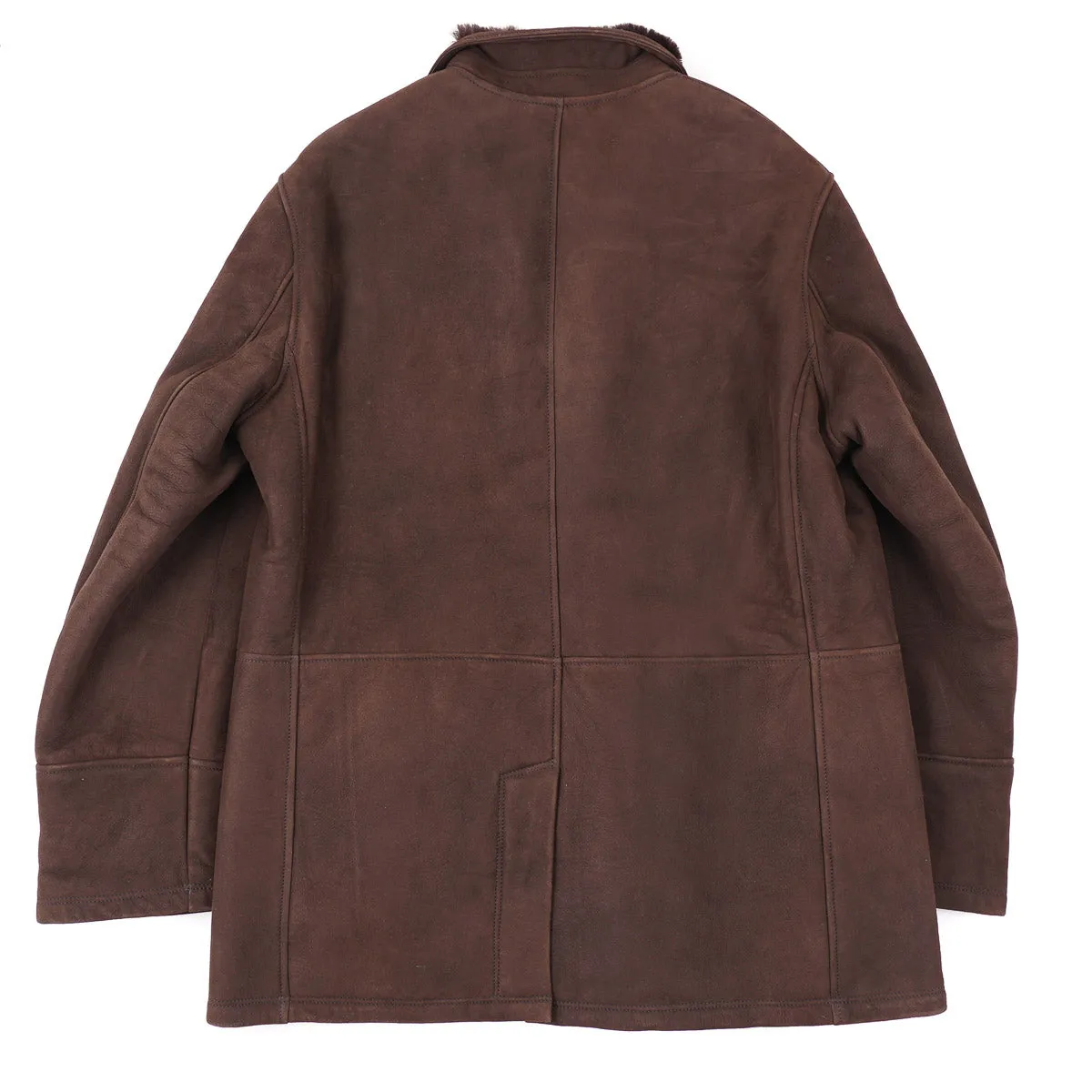 Rifugio Shearling Leather Travel Coat