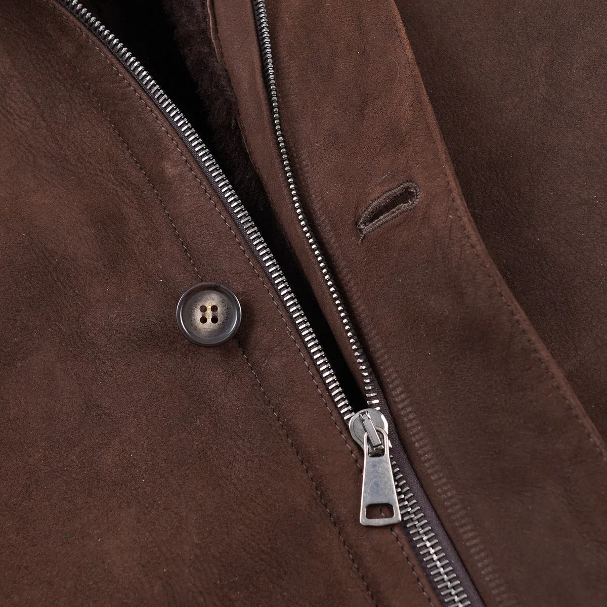 Rifugio Shearling Leather Travel Coat