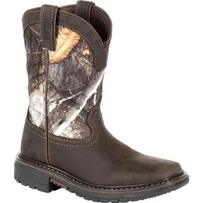 ROCKY BIG KIDS' RIDE FLX WATERPROOF WESTERN BOOT RKW0258Y