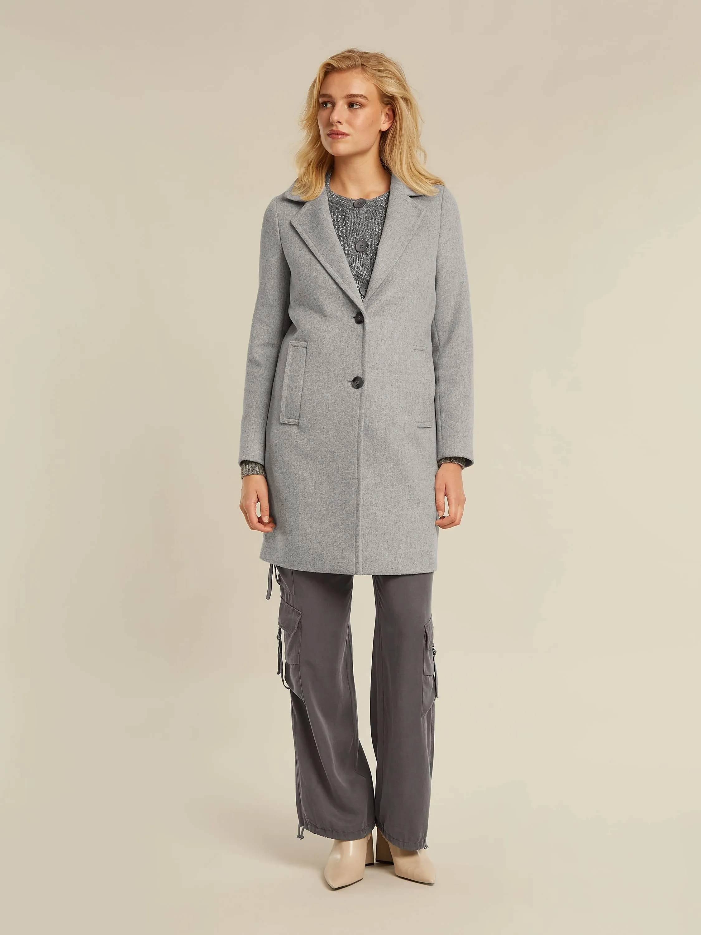 Skylar coat - Soft grey heather