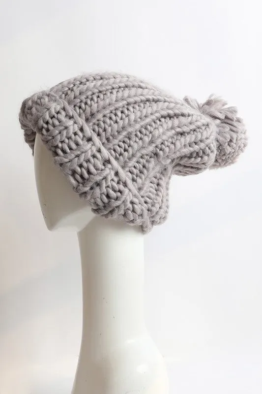 Soft Chunky Cable Knit Beanie