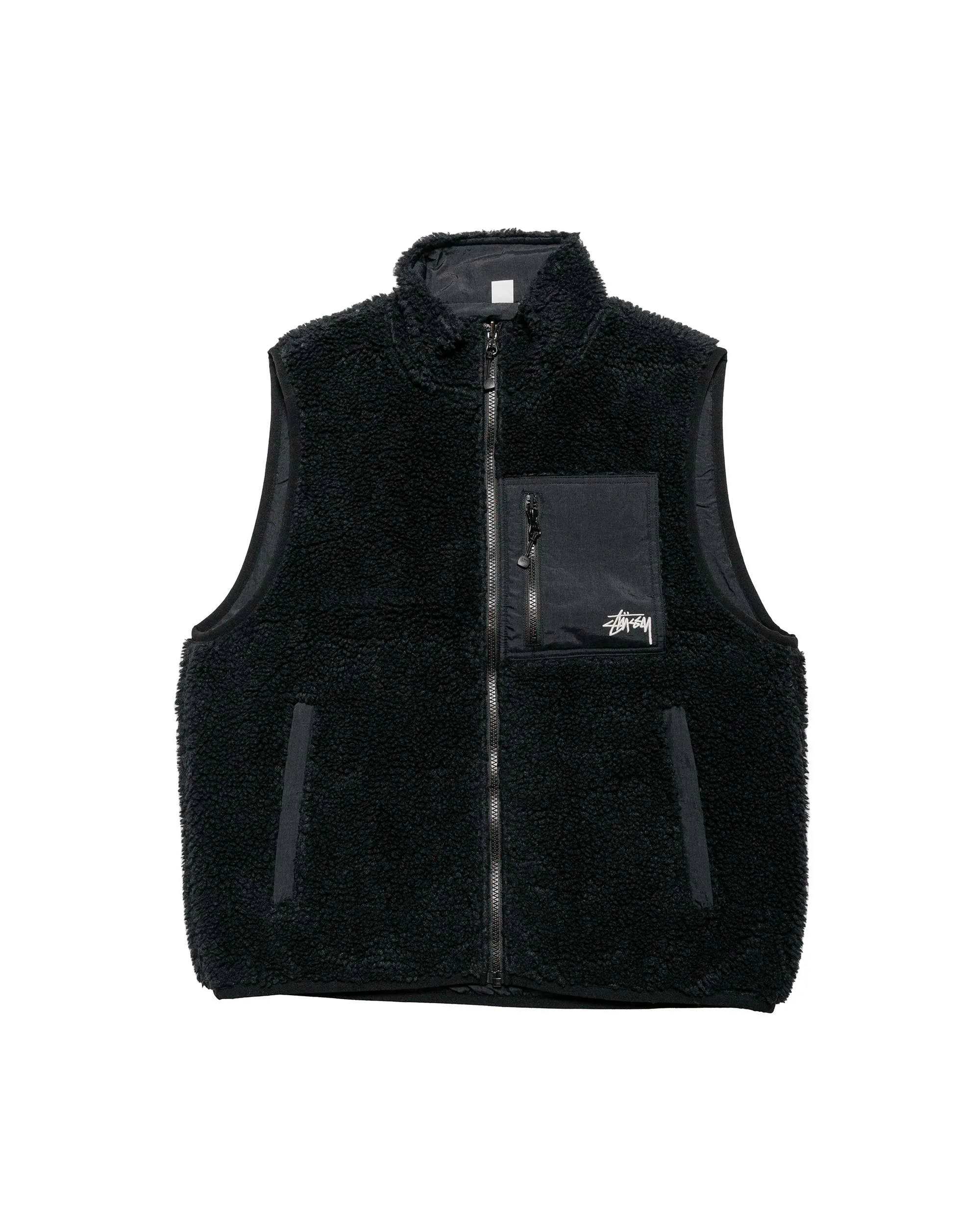 Stüssy Sherpa Reversible Vest Black