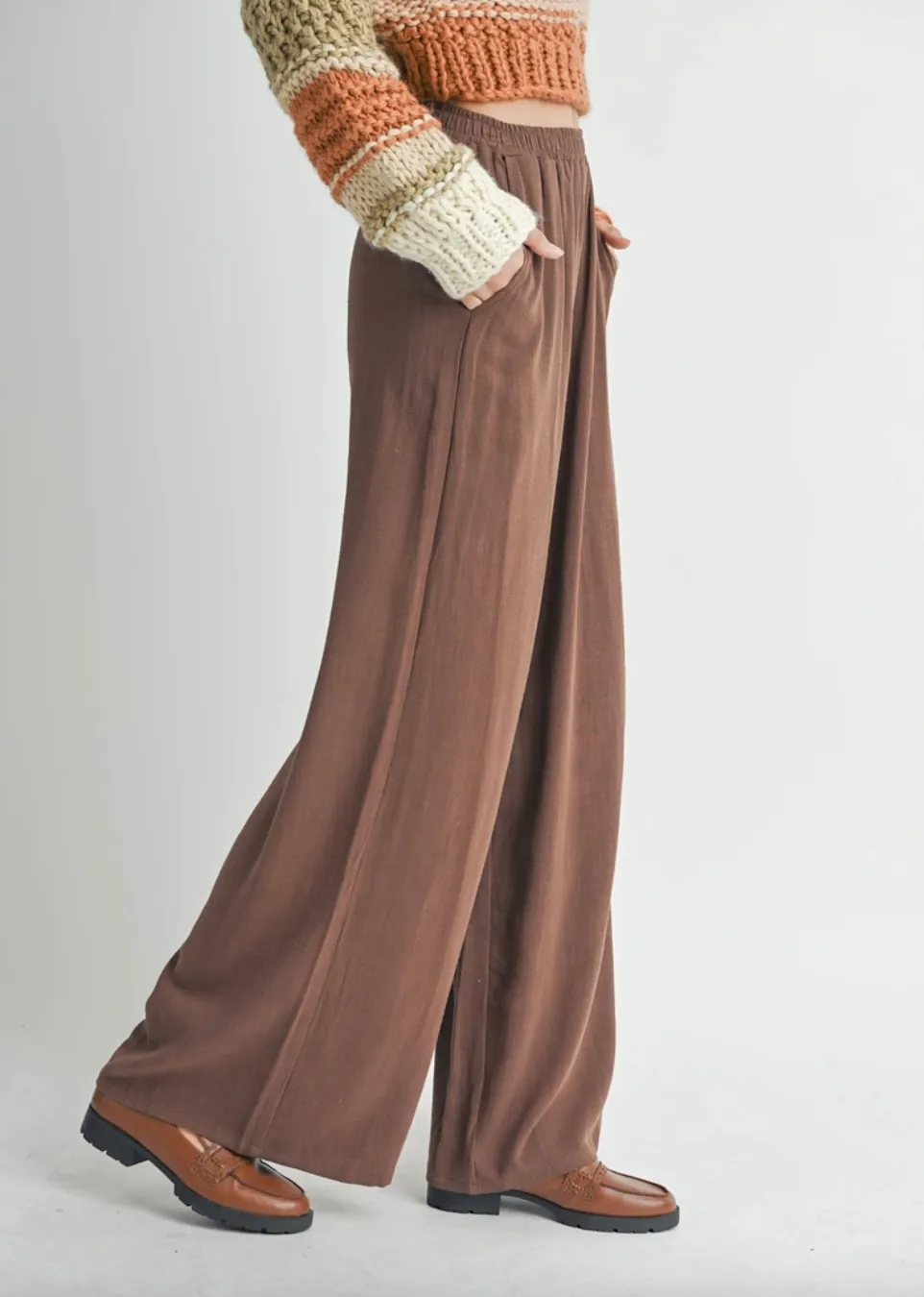 sugarloaf wide leg linen pant