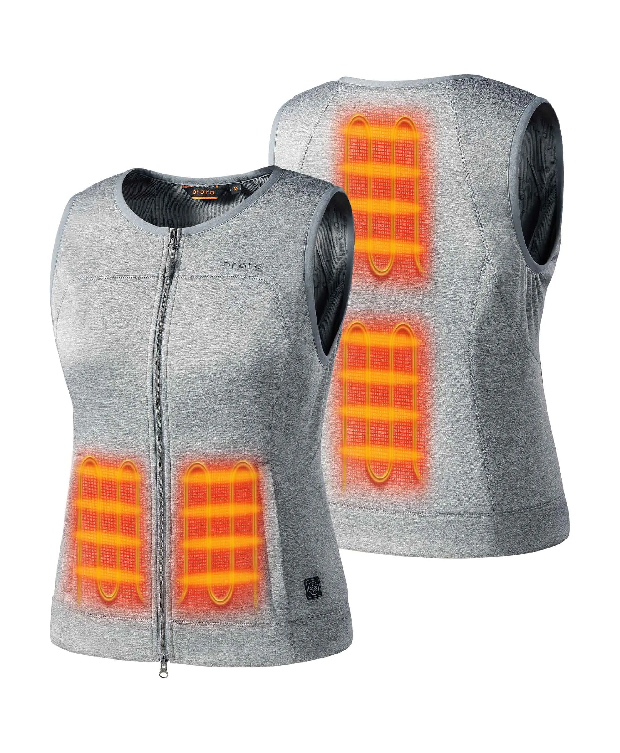 Suzanne Women's Heated Soft Armor Vest - Flecking Gray