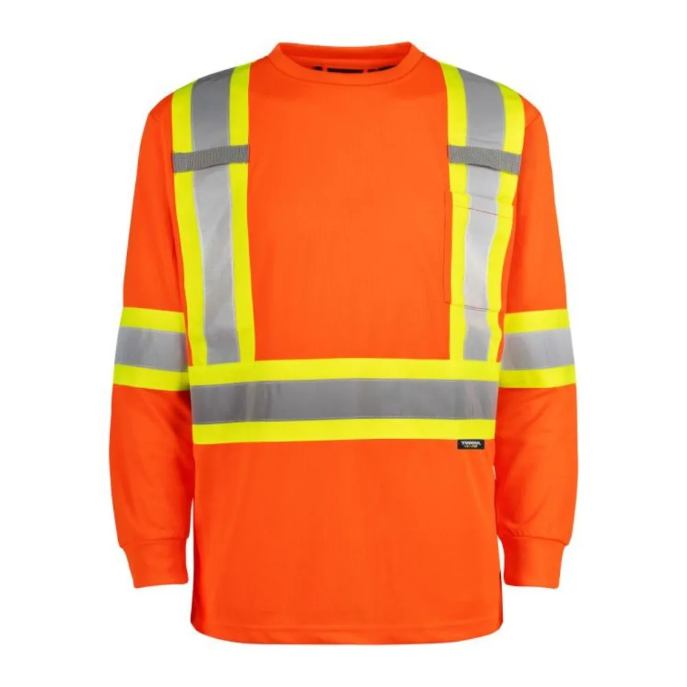 Terra Hi-Vis Long Sleeve Work Shirt 116525or - Orange