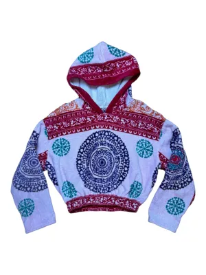 “Tiki Mandala” Cropped Towel Hoodie