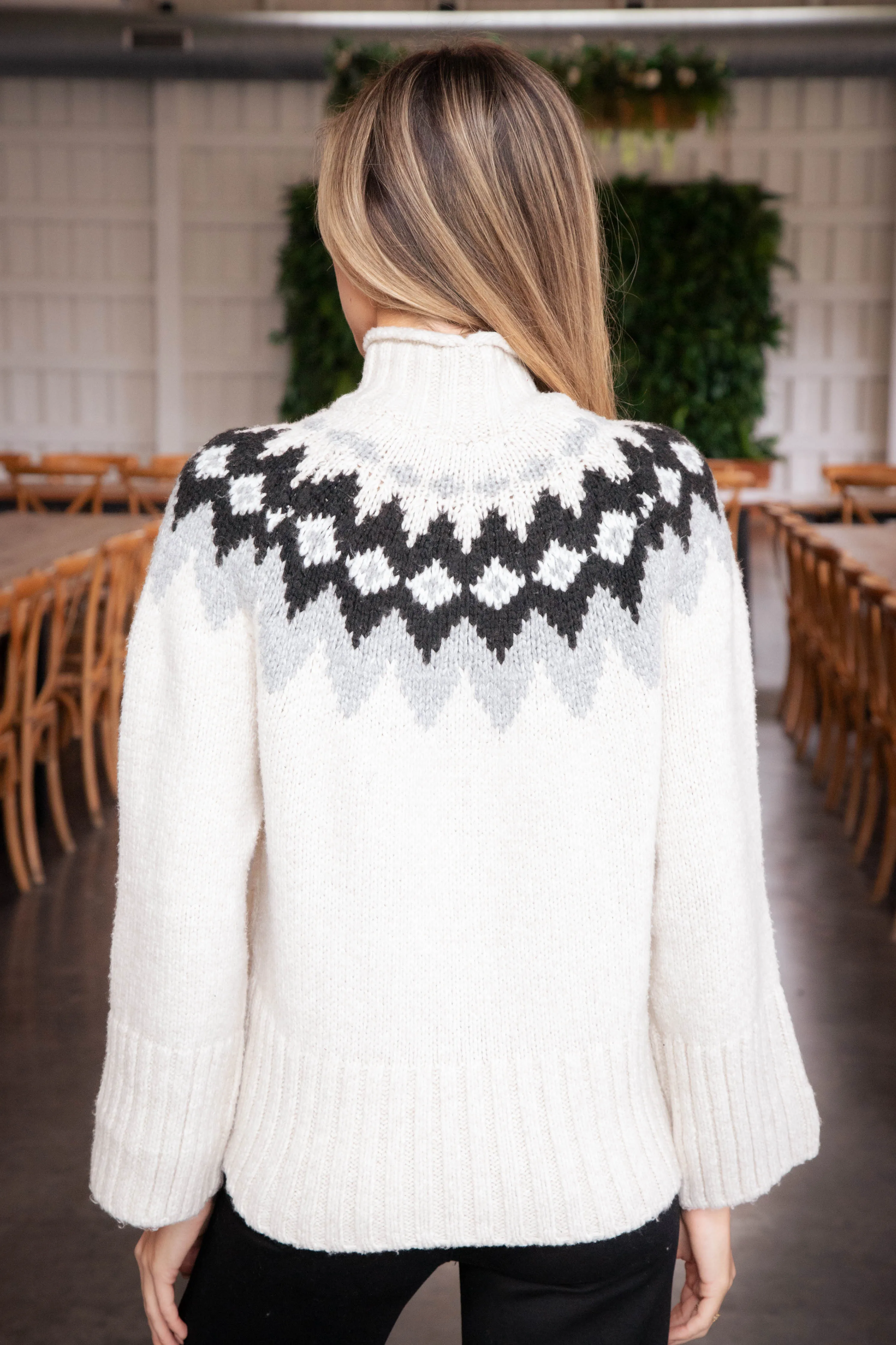 Tis the Season Fairisle Sweater, Almond Multi | Sanctuary