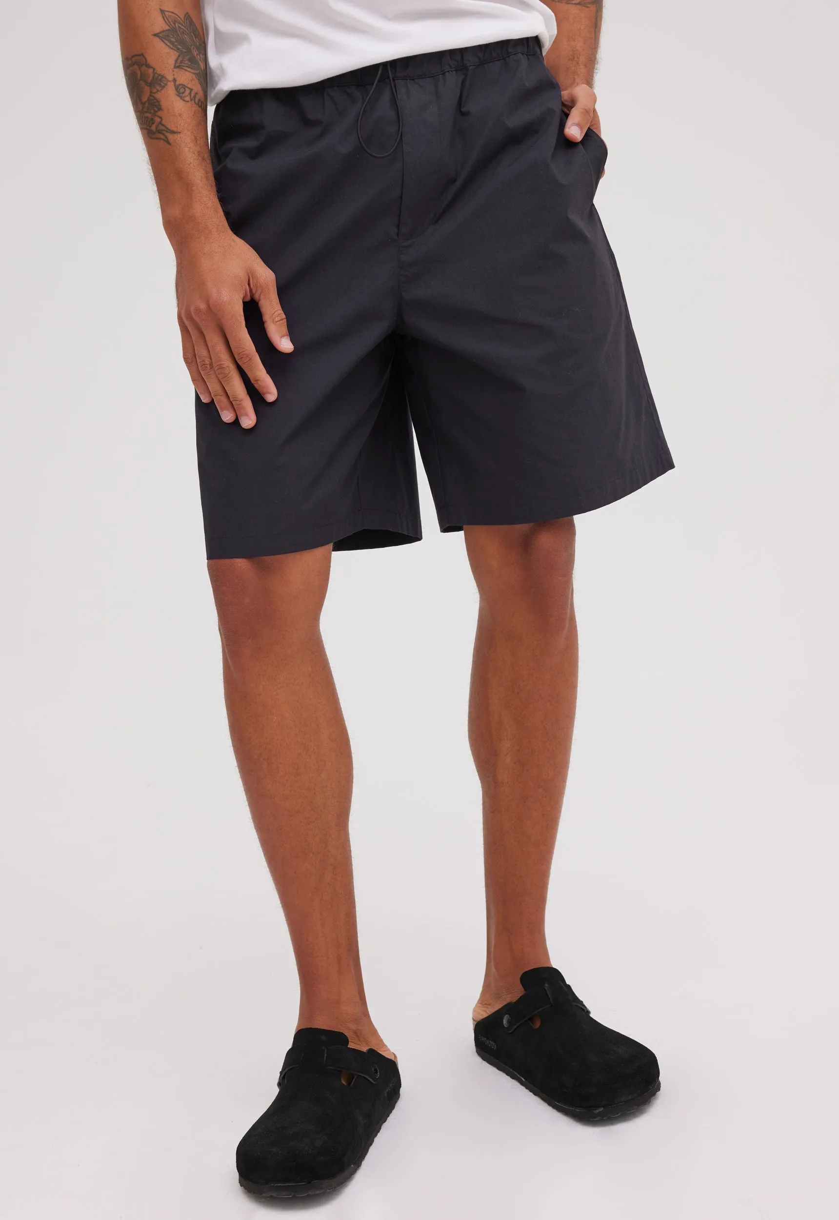 Trey Cotton Short - Black