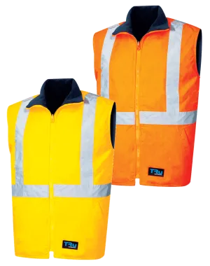 Tru Workwear Hi Vis Reversible vest c/w 3M Reflective Tape TV1915T5