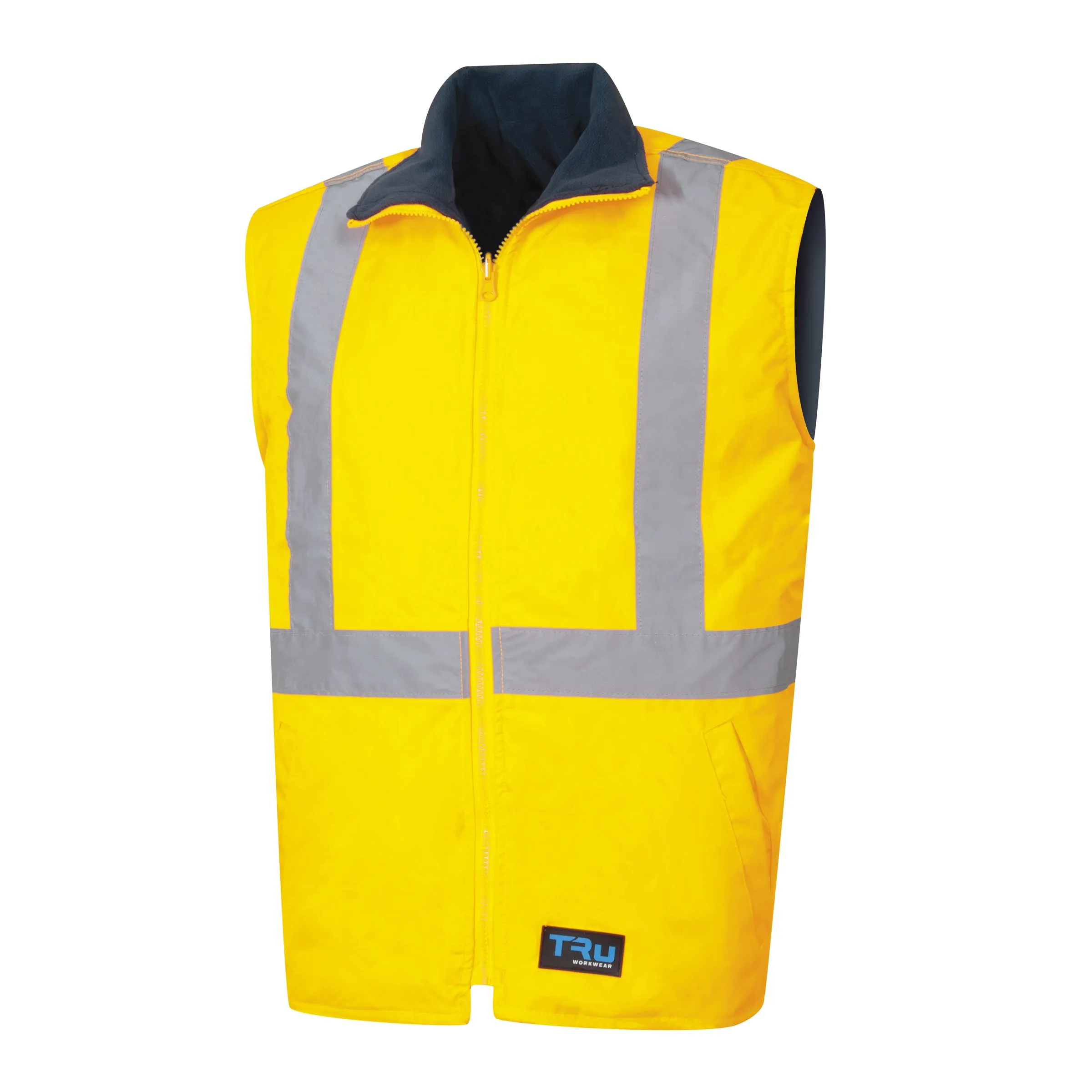 Tru Workwear Hi Vis Reversible vest c/w 3M Reflective Tape TV1915T5