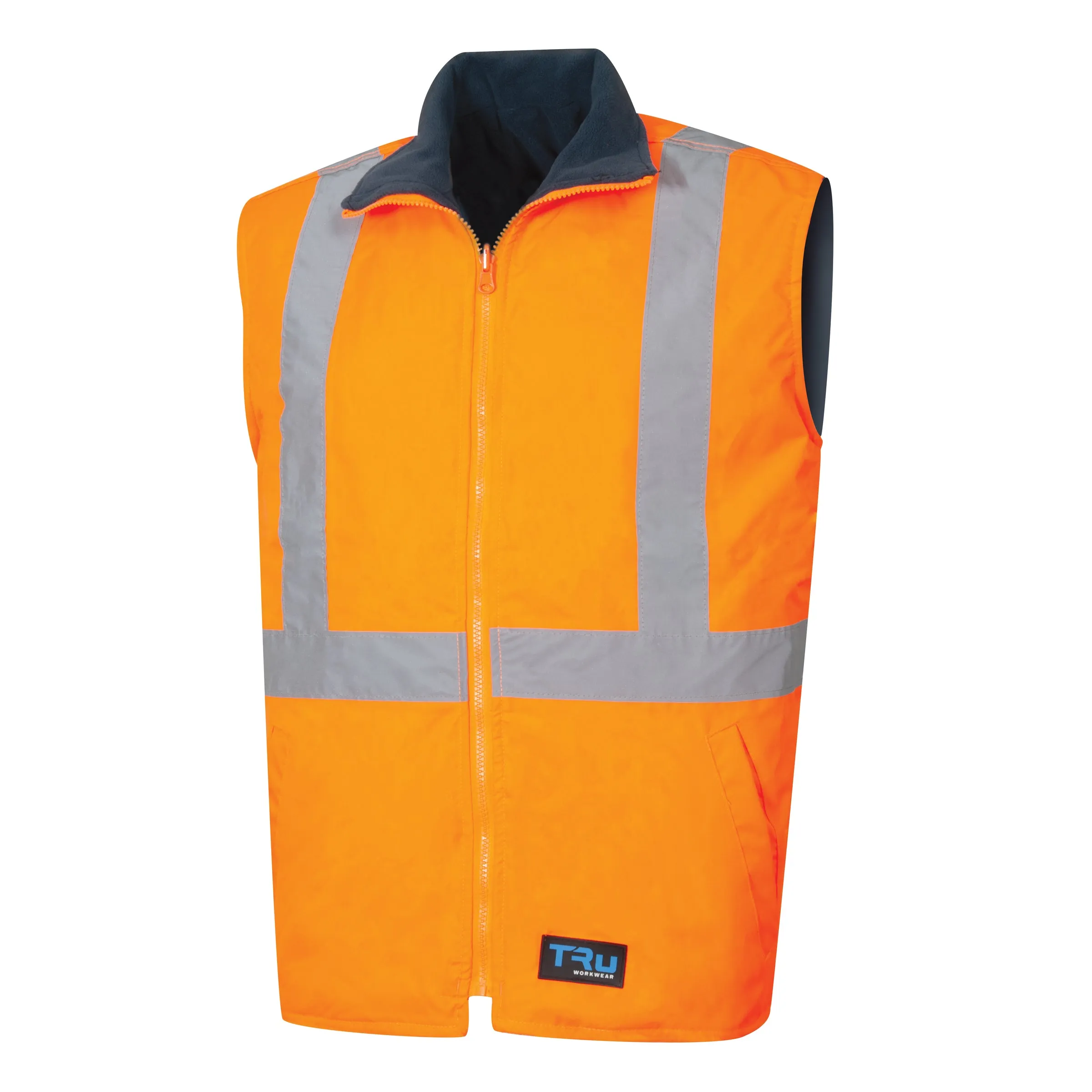 Tru Workwear Hi Vis Reversible vest c/w 3M Reflective Tape TV1915T5