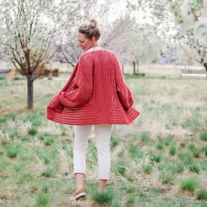 Women's Bishop-Sleeve Sweater Crochet Pattern