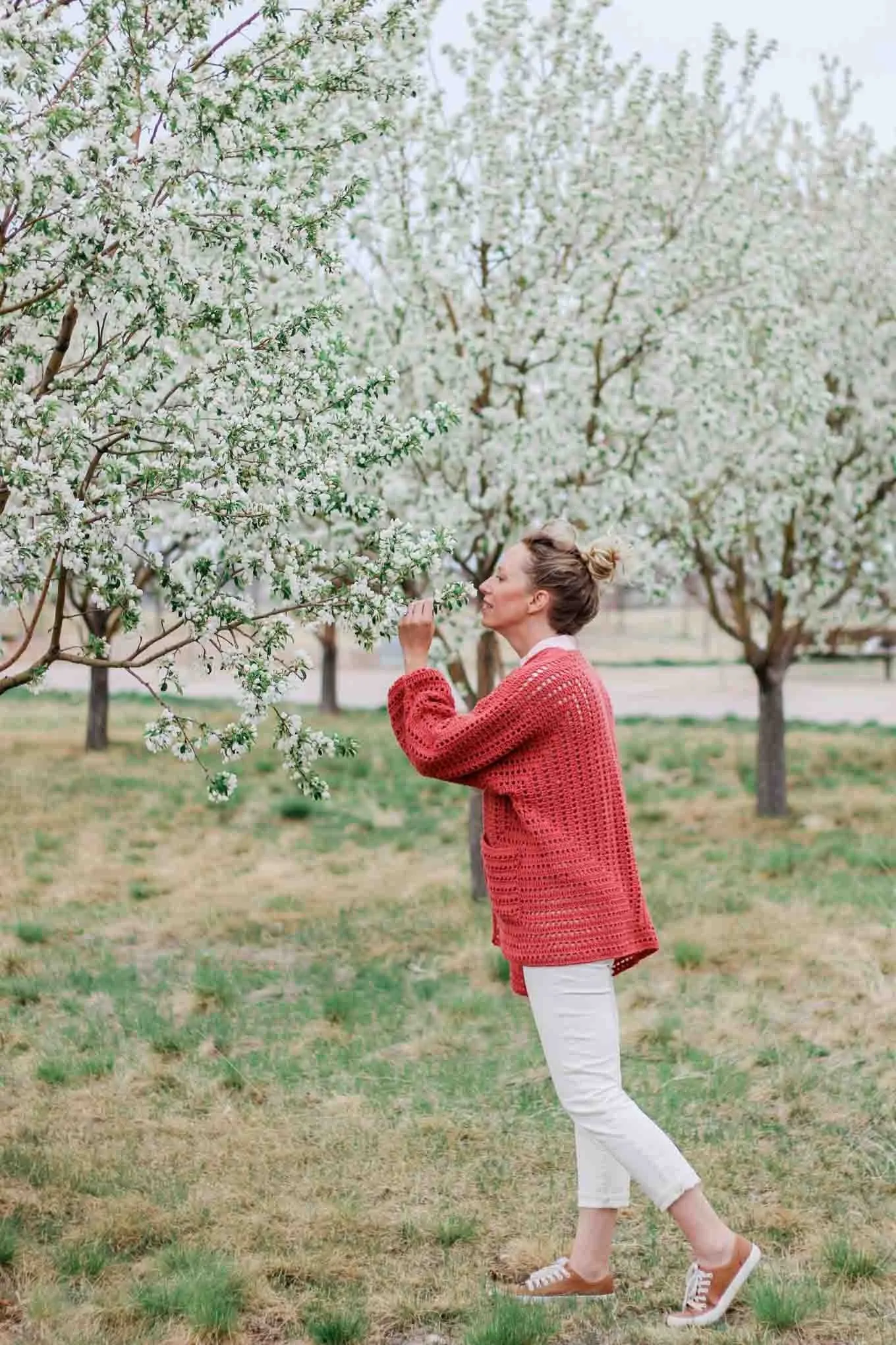 Women's Bishop-Sleeve Sweater Crochet Pattern