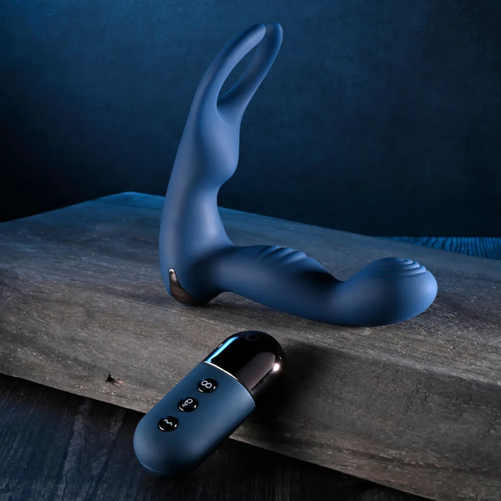 Zero Tolerance BY ALL MEANS - Blue 13.4 cm USB Rechargeable Prostate Massager with Cock Ring